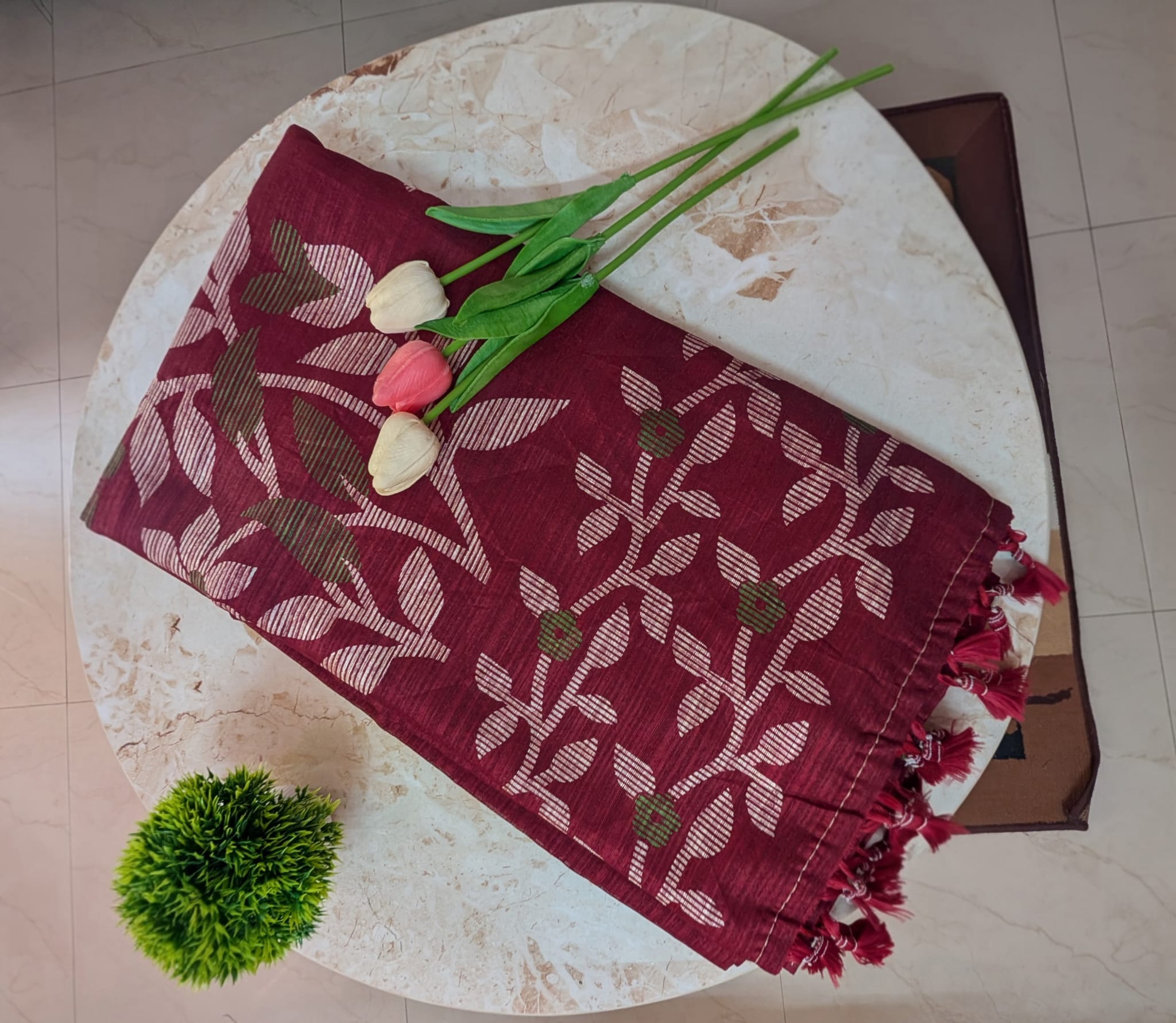 Chanderi Printed Silk Saree