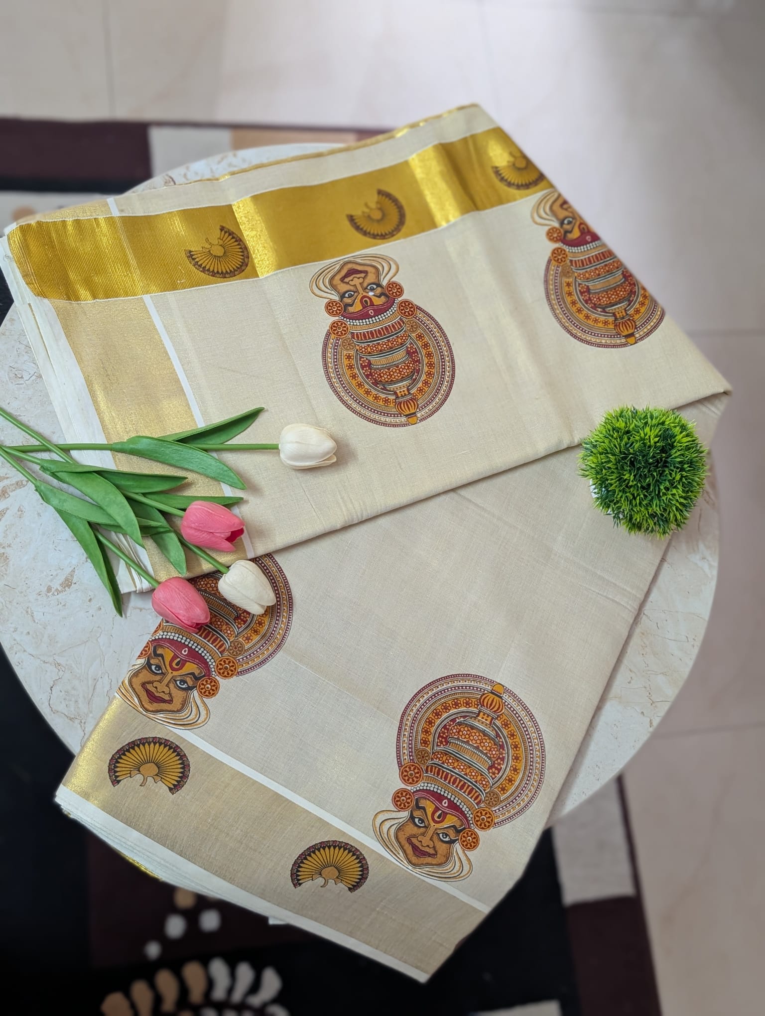 Kerala Saree Kathakali Design