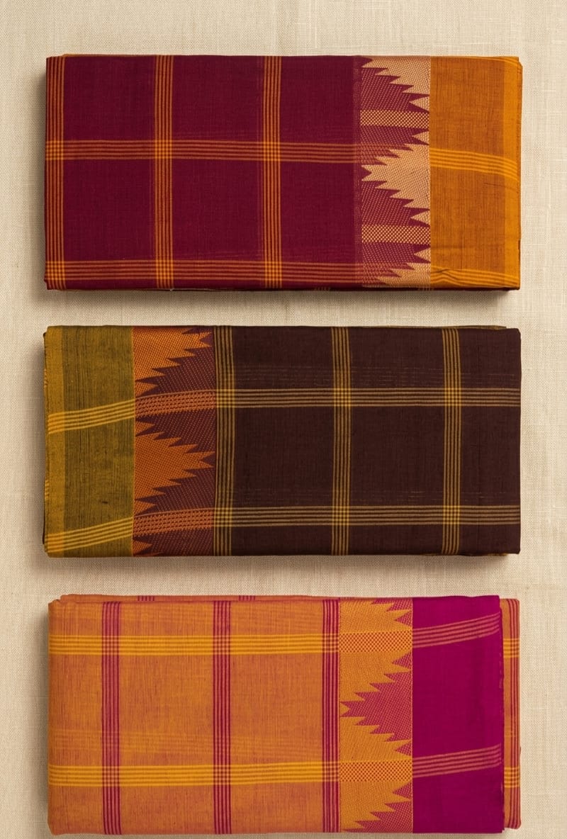 Cotton Saree Collections (Tower Check)