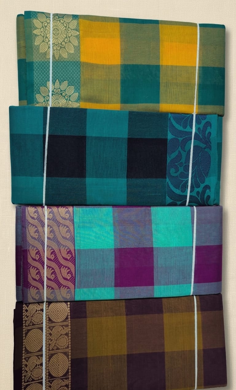 Cotton Saree Collection ( Kabhali Check)