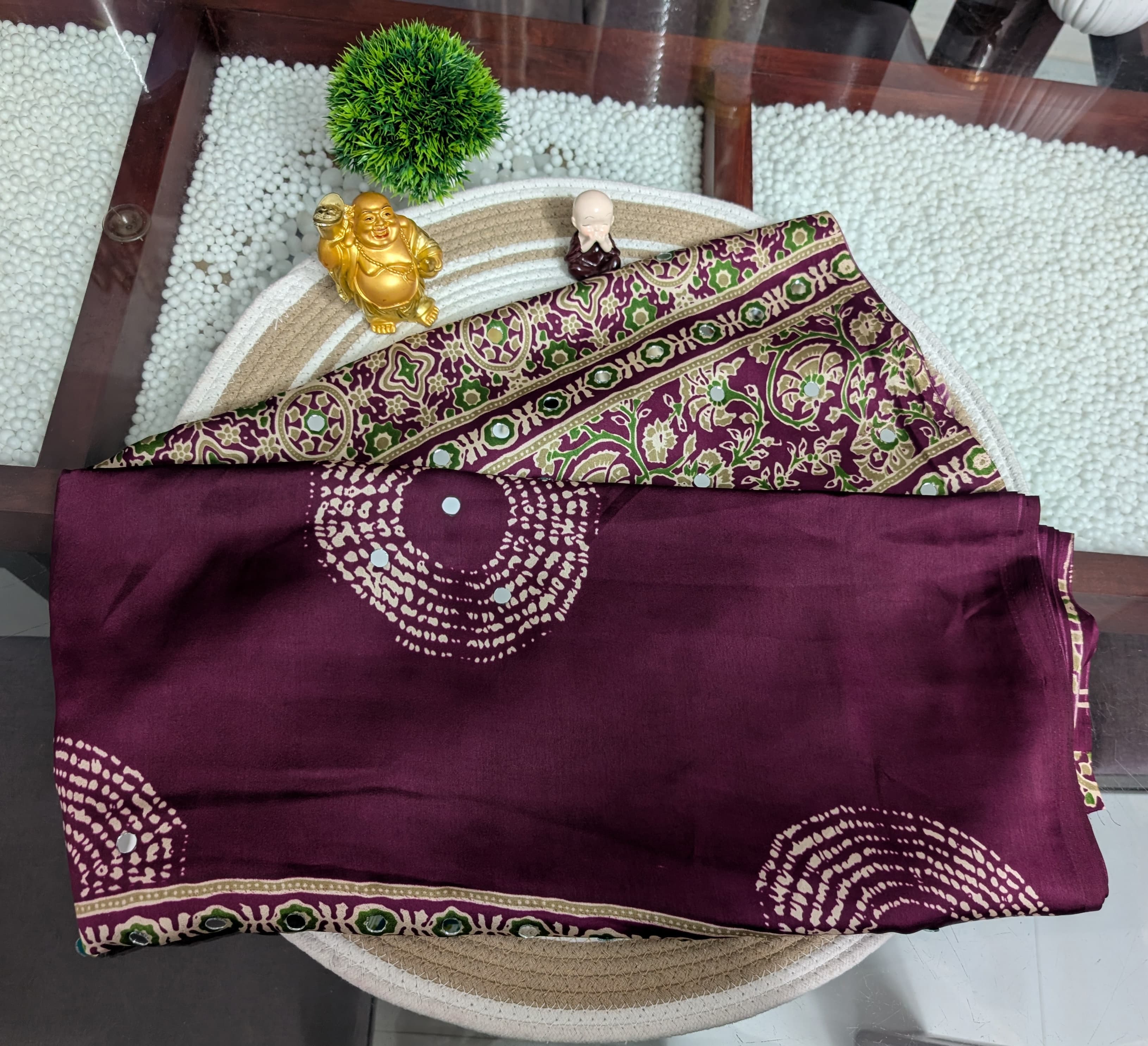 Modal Ajrakh Saree