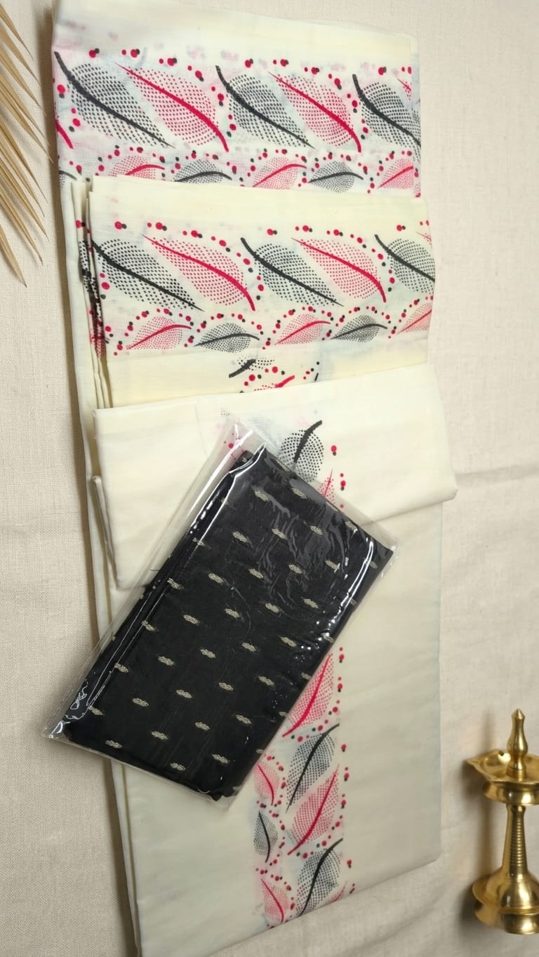 Kerala Set Mund with Blouse