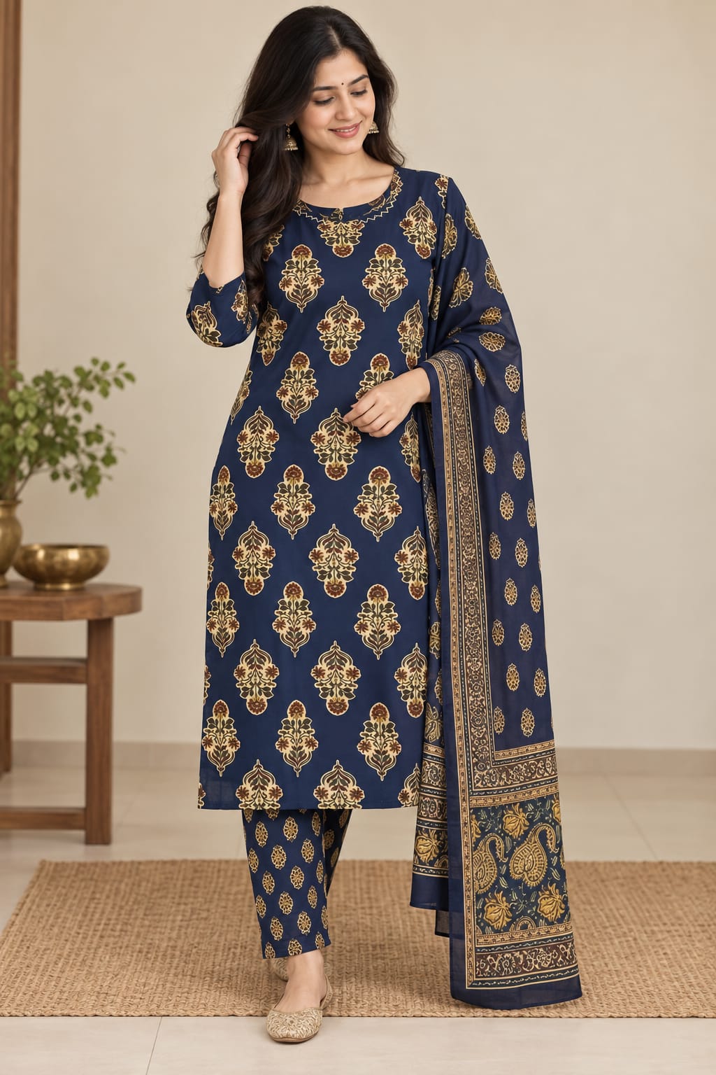 Cotton 3 piece salwar set