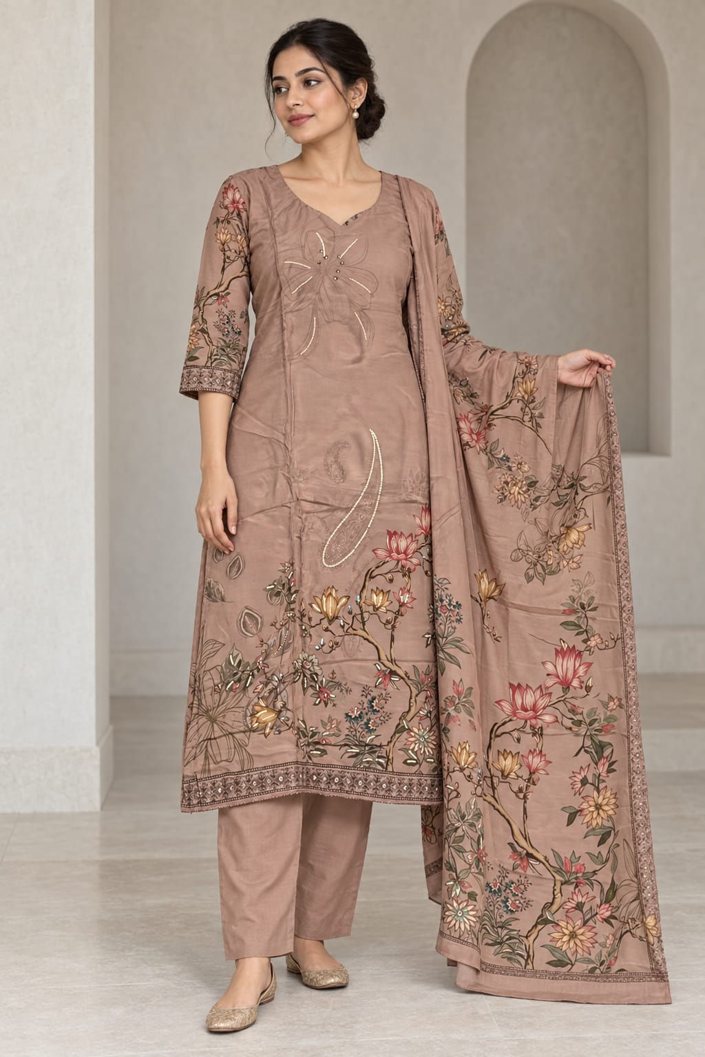 Silk 3 piece salwar set