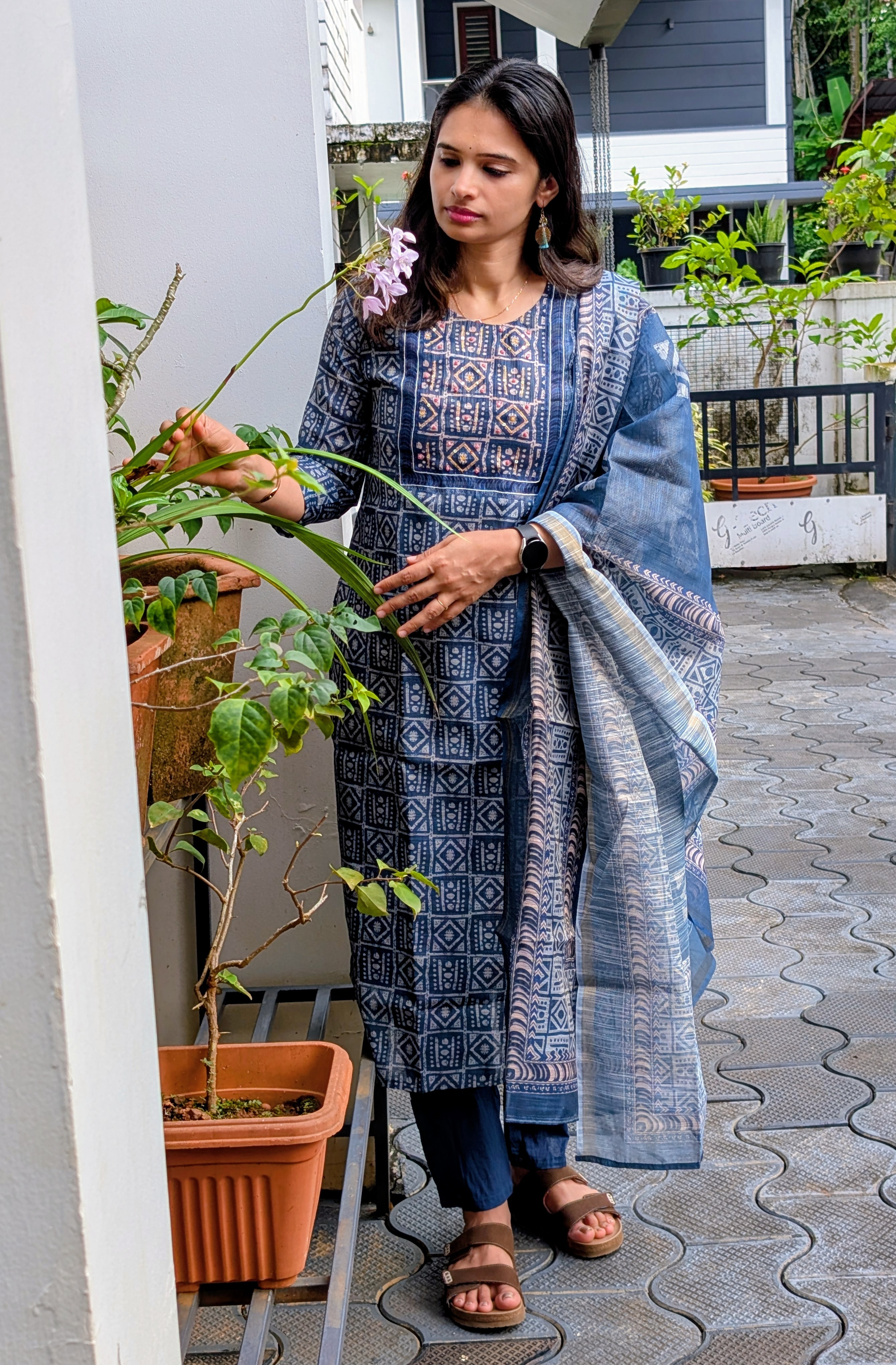 Silk Blend Salwar Suit - 3 Piece Set