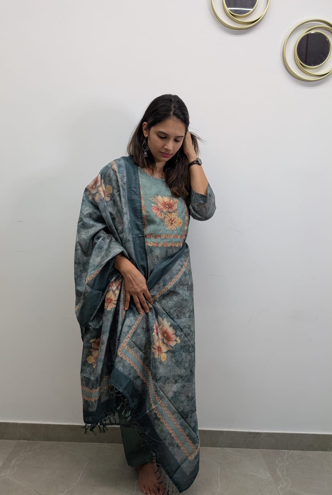 Chanderi Soft Silk Salwar Set