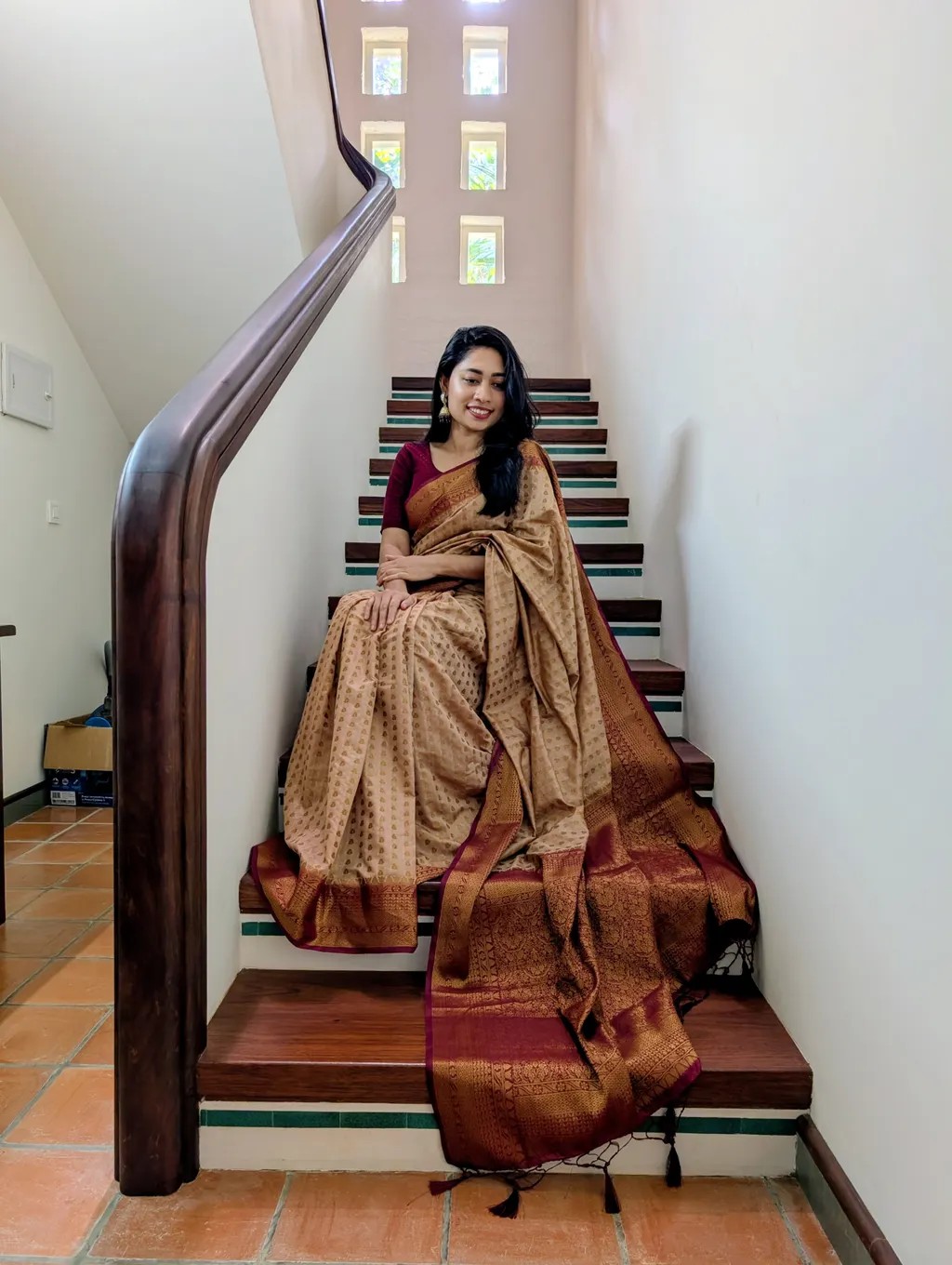 Banarasi Silk Saree  - Golden Beige